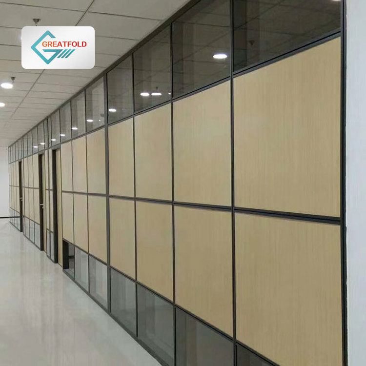 Contemporary design Demouttable Office Glazed Partition Single Glass Partition Wall Aluminum Profile Frame Glass Wall Partition