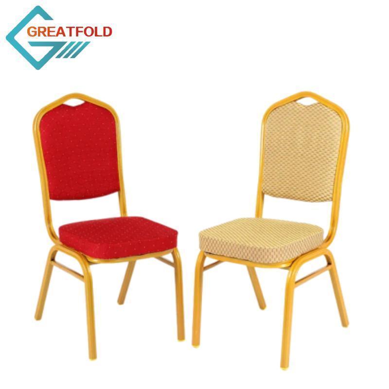 Red banquet chairs metal frame dining chair for sales