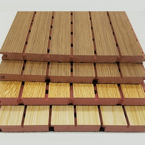 sound proofing wooden acoustic wall panel Decorative grooved Acoustic Panels Sound Proofing Acoustical Panels for Ceiling