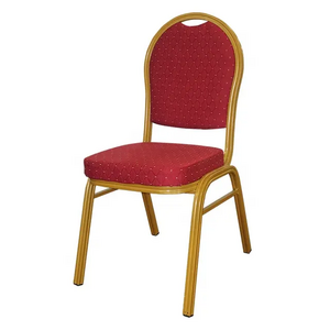 Red banquet chairs metal frame dining chair for sales