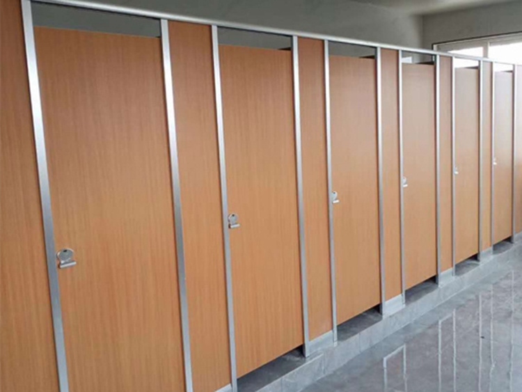 Hpl bathroom  partitions system compact board toilet cubicle commercial bathroom partition stall doors