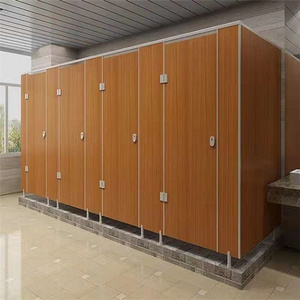 Hpl bathroom  partitions system compact board toilet cubicle commercial bathroom partition stall doors