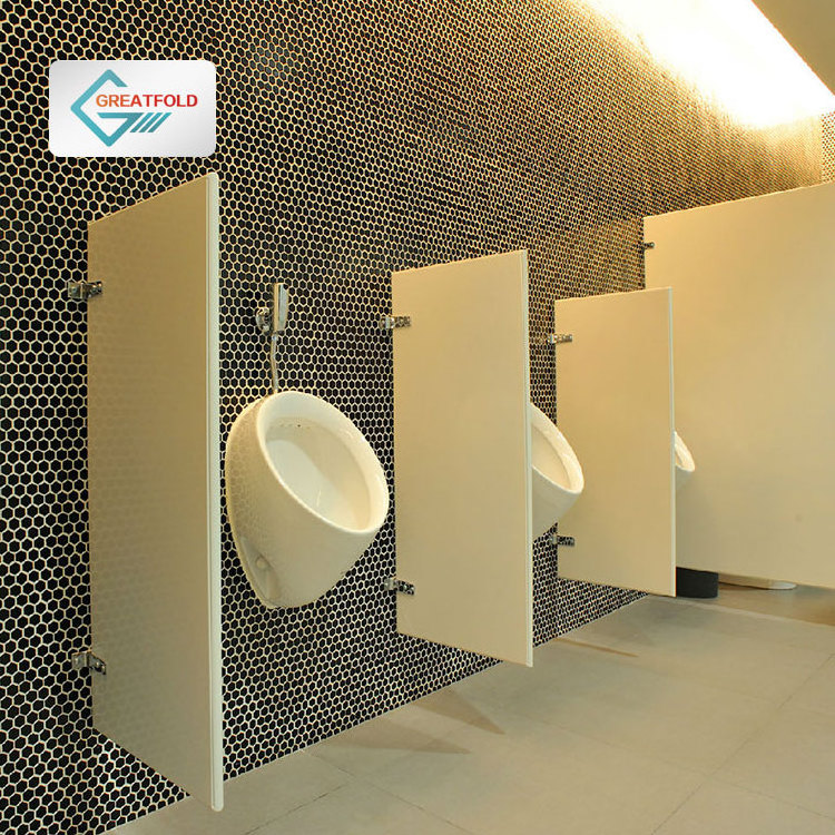 bathroom restroom compact  urinal wall divider Laminate Hpl phenolic Public Toilet Cubicle urinal privacy panel Partition