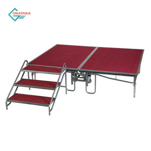 Factory price easy install Folding Movable stages Portable Steel retractable Mobile Stage Platform