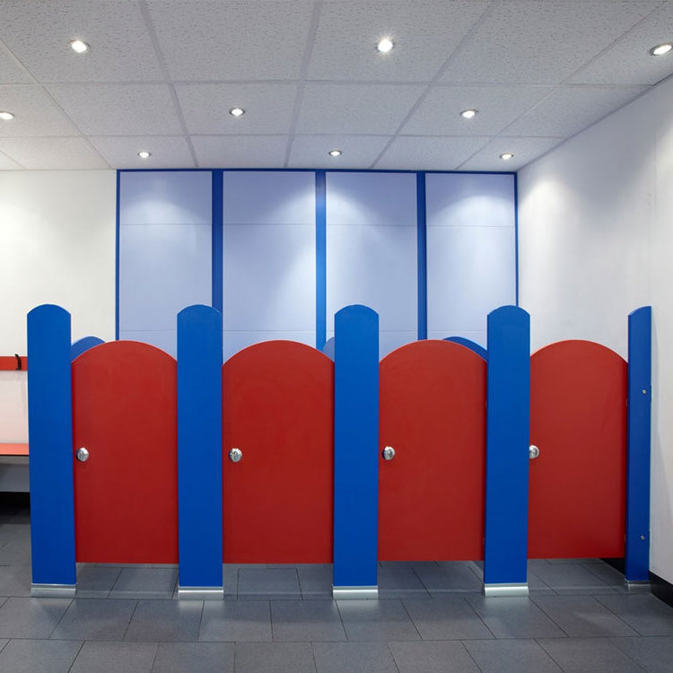 Children Public Toilet Partition Compact Hpl Cubicles Privacy Toilet Partition Cubicle Modern School Doors Stainless Steel Color