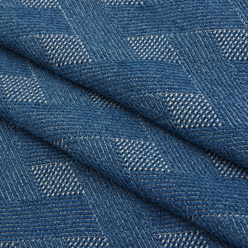 100%cotton 10*10 diamond texture denim jacquard washed denim cotton fsbric for canvas bags and cloth