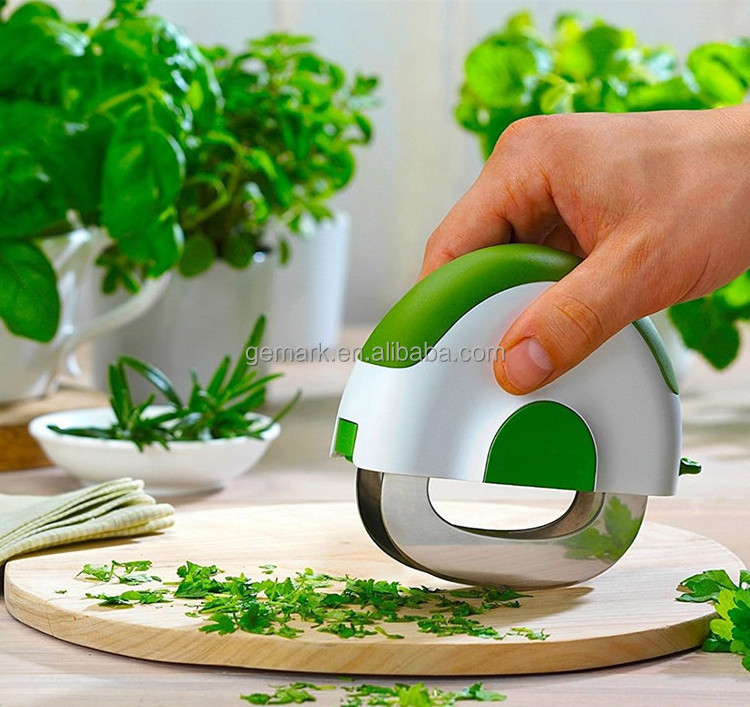 Salad Chopper Herb Slicer Knife With Double Chopping Blade