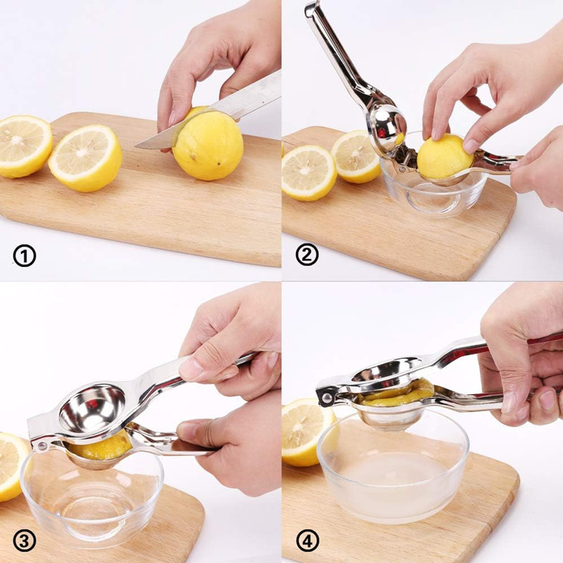 Lemon Squeezer Hand Manual Stainless Steel Citrus Press Juicer Handheld Lemon Juicer and Lime Squeezer