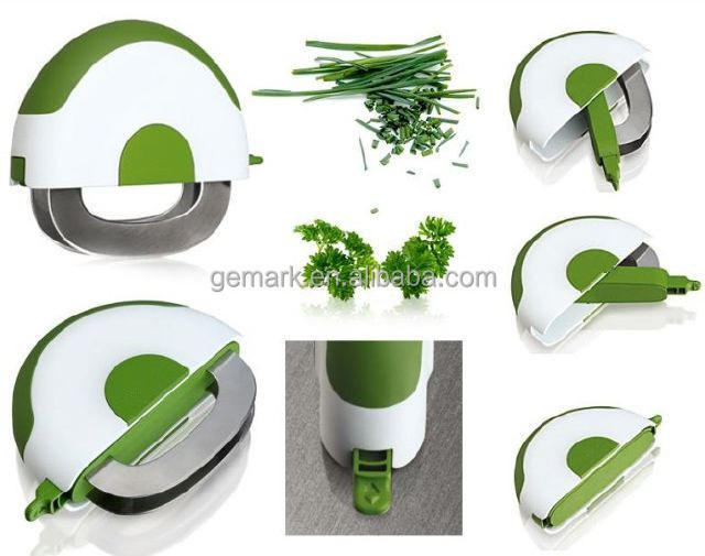 Salad Chopper Herb Slicer Knife With Double Chopping Blade