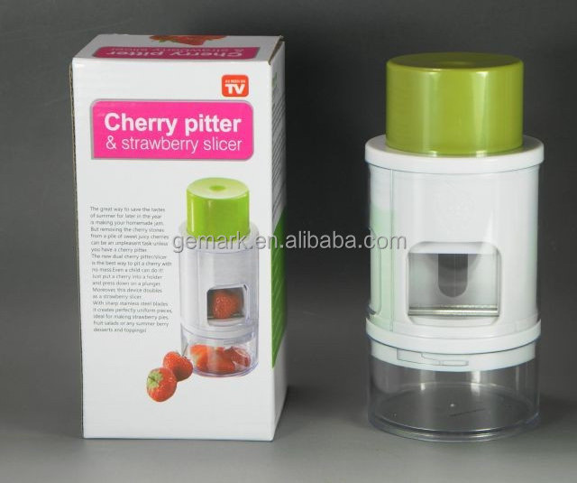 Mini Manual fruit tool cherry pitter&strawberry slicer