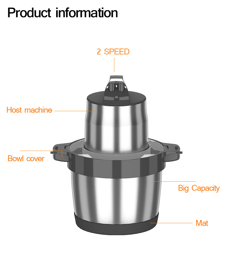 factory price commercial electric 6l yam pounding machine manual meat grinder stainless steel for wholesales