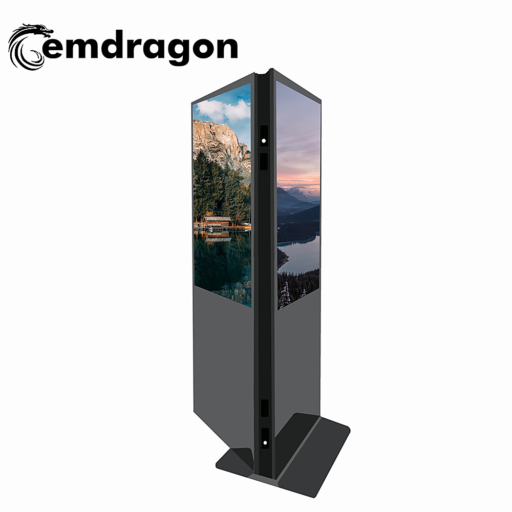 lcd advertising display 32 inch Ultra Slim Digital Signage double sided display dual screen all in one touch advertising display