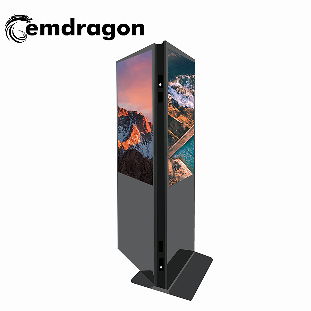 lcd advertising display 32 inch Ultra Slim Digital Signage double sided display dual screen all in one touch advertising display