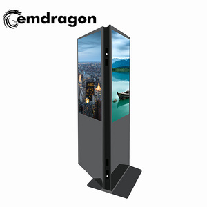 lcd advertising display 32 inch Ultra Slim Digital Signage double sided display dual screen all in one touch advertising display