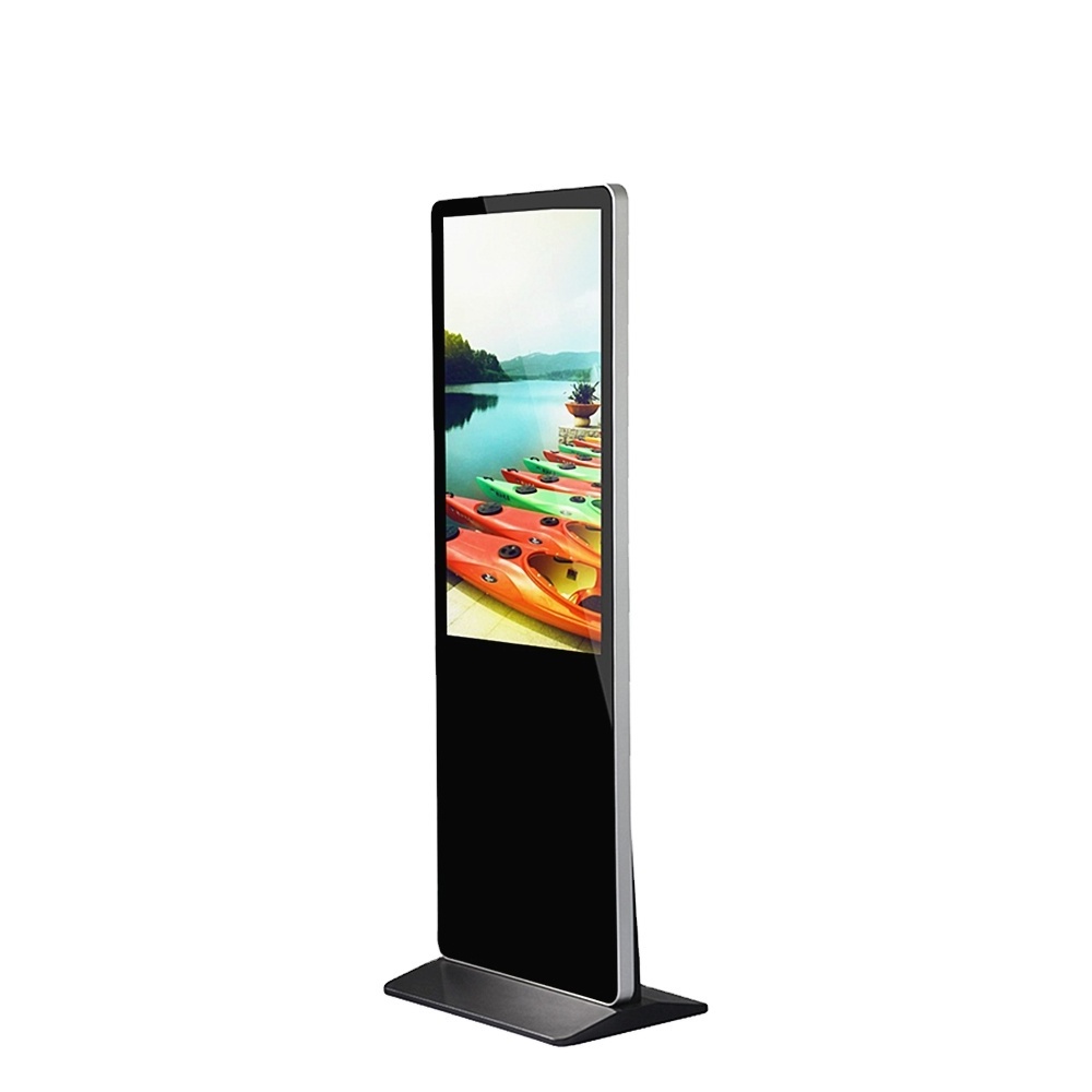 49 inch free standing advertising kiosk with ticket terminal/QR code scanner digital signage totem