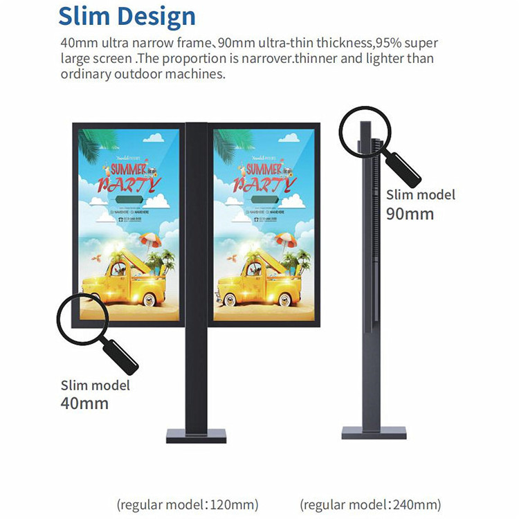 IP67 Waterproof Outdoor Kiosk digital menu board Drive Thru Restaurants Digital Stand Touch Order Screen Lcd Display Advertising