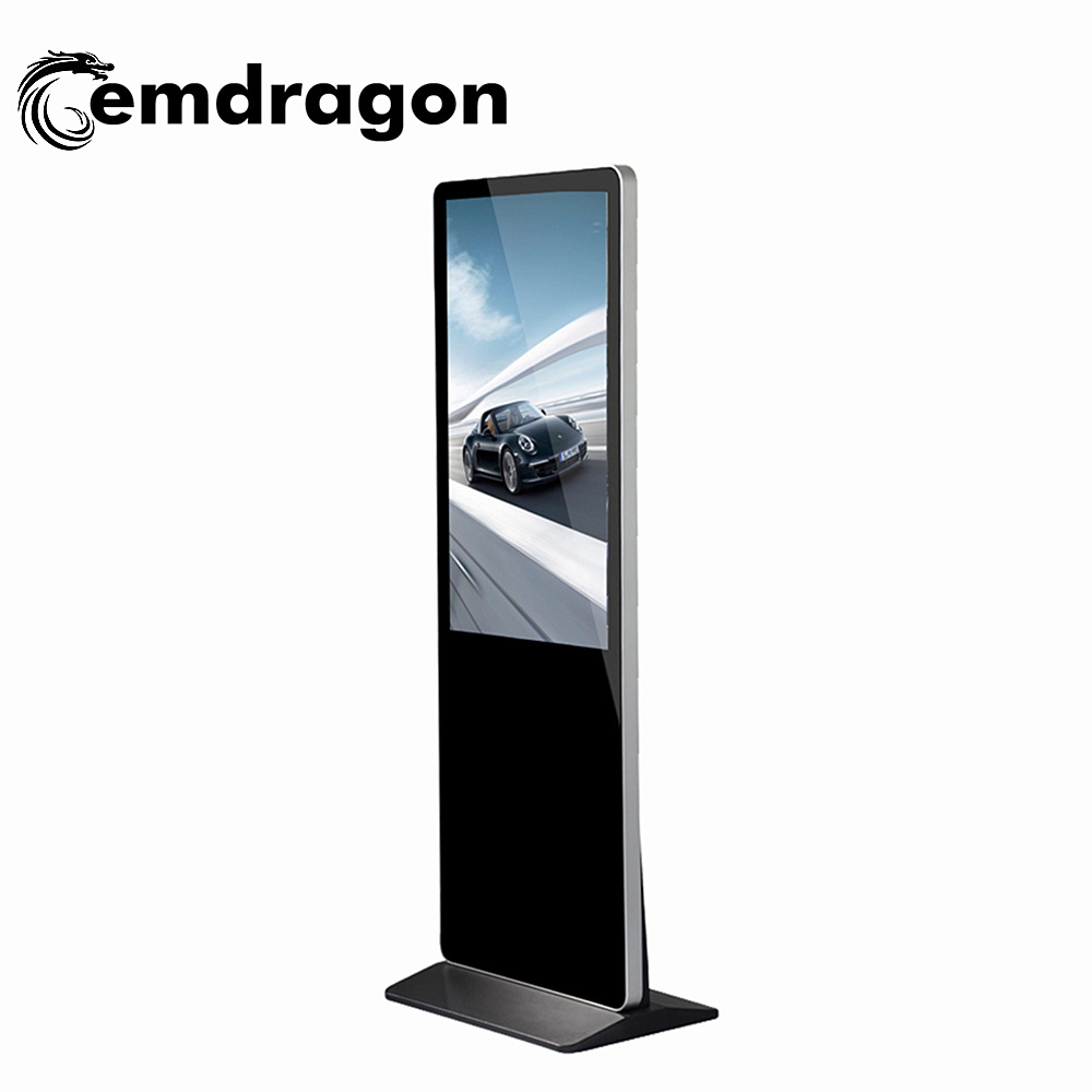 49 inch free standing advertising kiosk with ticket terminal/QR code scanner digital signage totem