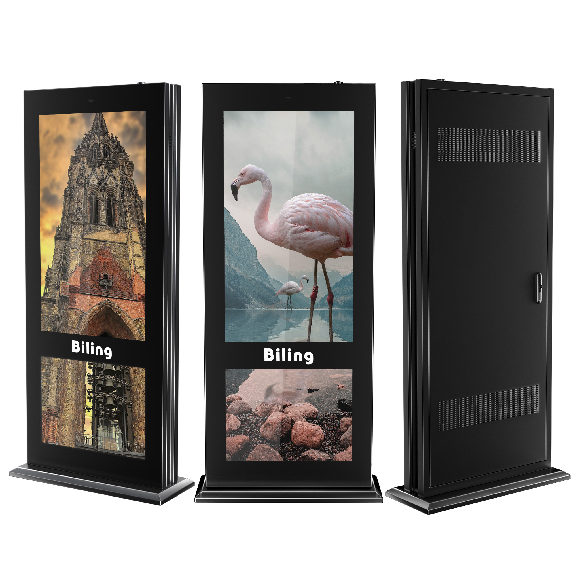 65 inch Totem Double sided LCD monitor outdoor advertising digital display screens