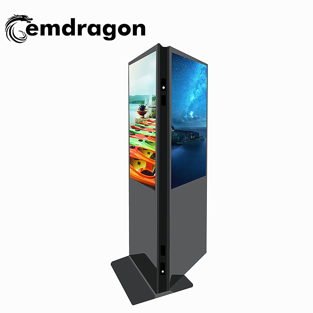 lcd advertising display 32 inch Ultra Slim Digital Signage double sided display dual screen all in one touch advertising display