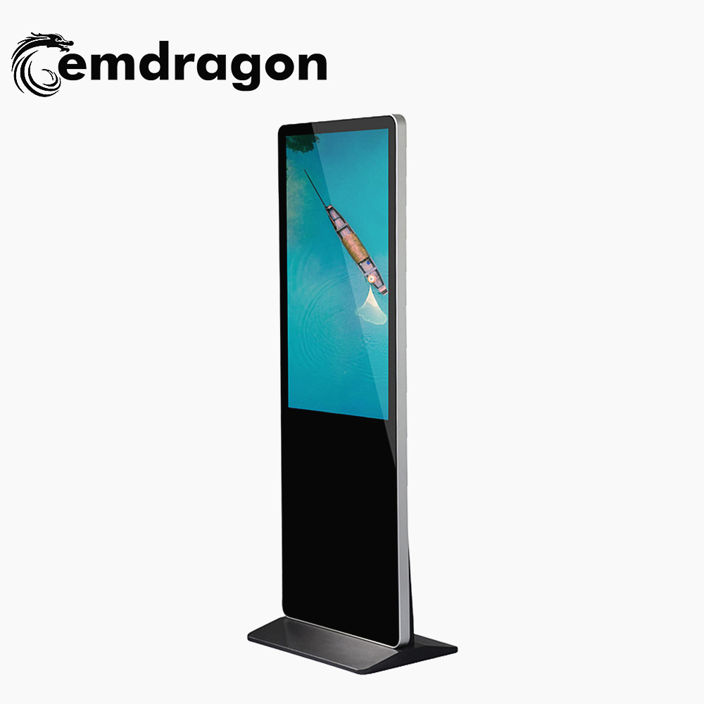 49 inch free standing advertising kiosk with ticket terminal/QR code scanner digital signage totem