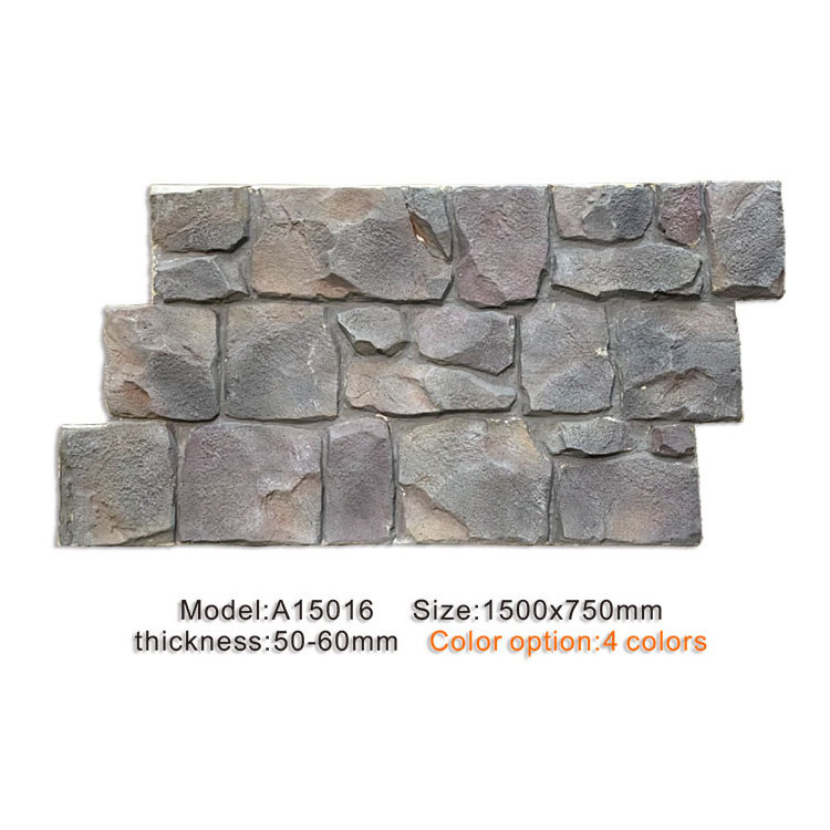 whosale pu polyurethane faux castle stone brick Wall Panels for Interior