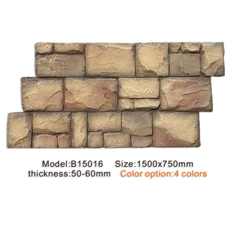 whosale pu polyurethane faux castle stone brick Wall Panels for Interior