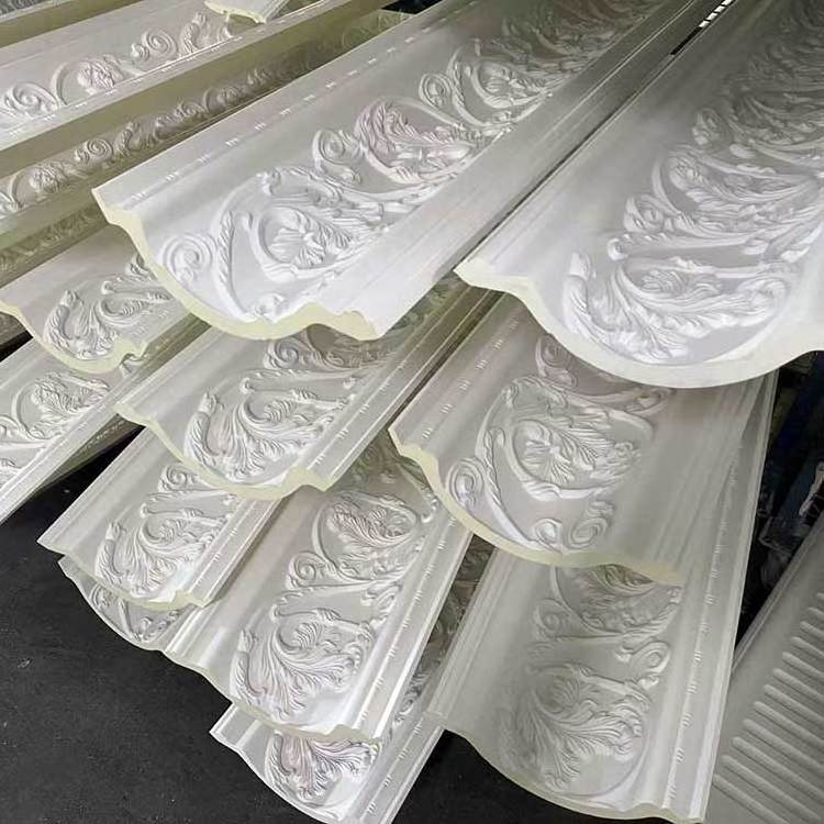 wholesale gemei Rigid Architectural lightweight primed  Facade Luxury Foam carved crown mouldings for ceiling