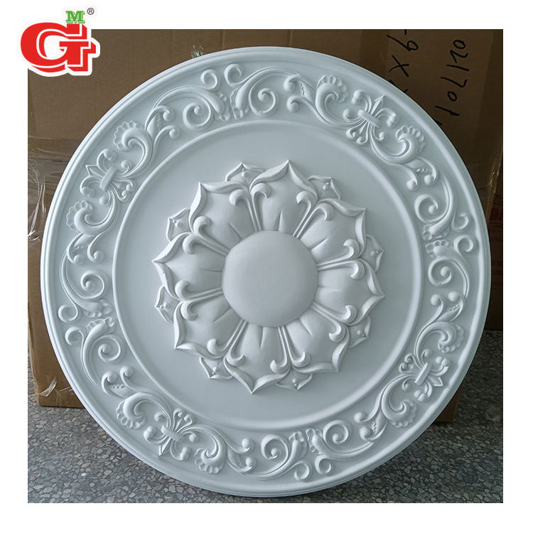 Silver and Golden polyurethane ceiling medallion for modern house decoration