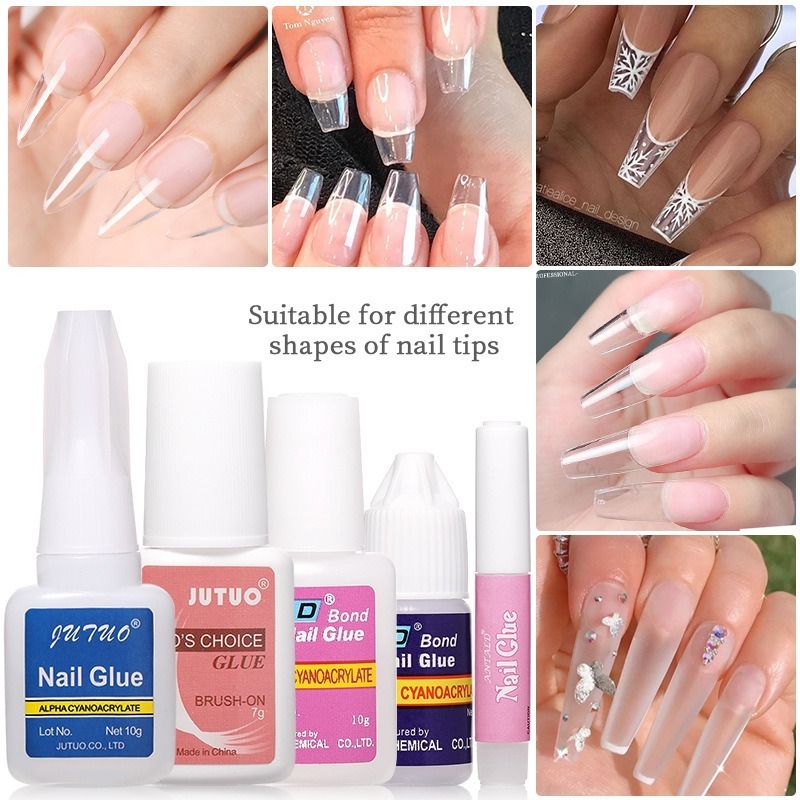 Super Strong Nail Glue For Tips Acrylic Nails and Press On Nail Bond Brush On