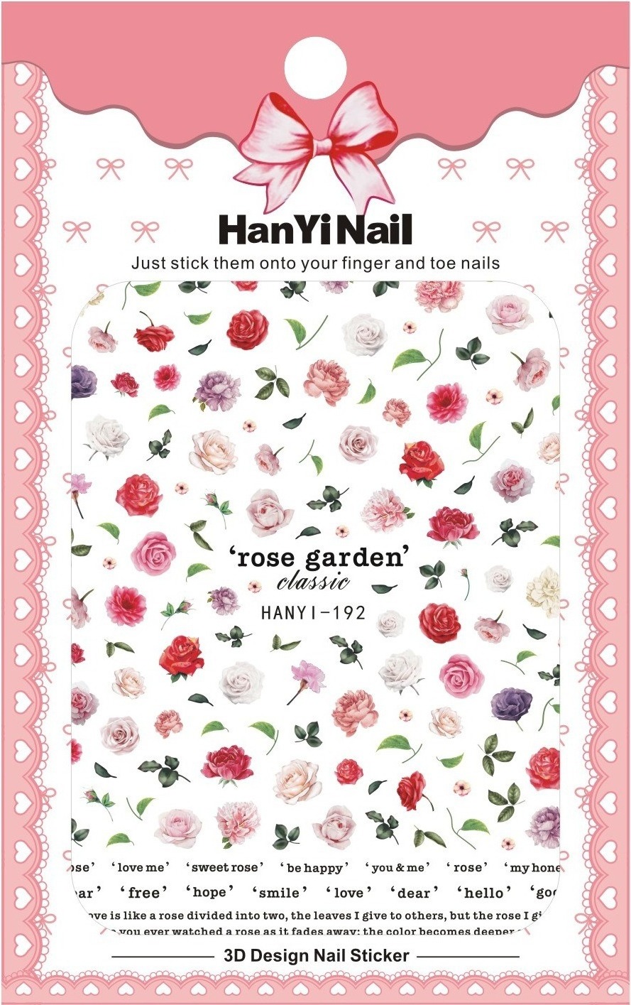 Flower Charming Daisy Nail Decals Spring Nail Stickers for Nail Art Perfect HANYI193