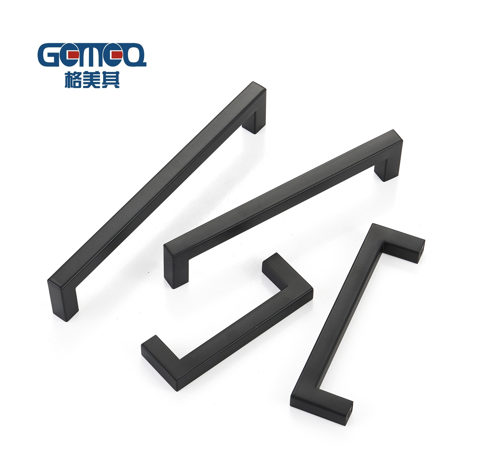 Cabinet Door Drawer Square Pull Black Matt Kitchen Handle Pull Furniture Hardware