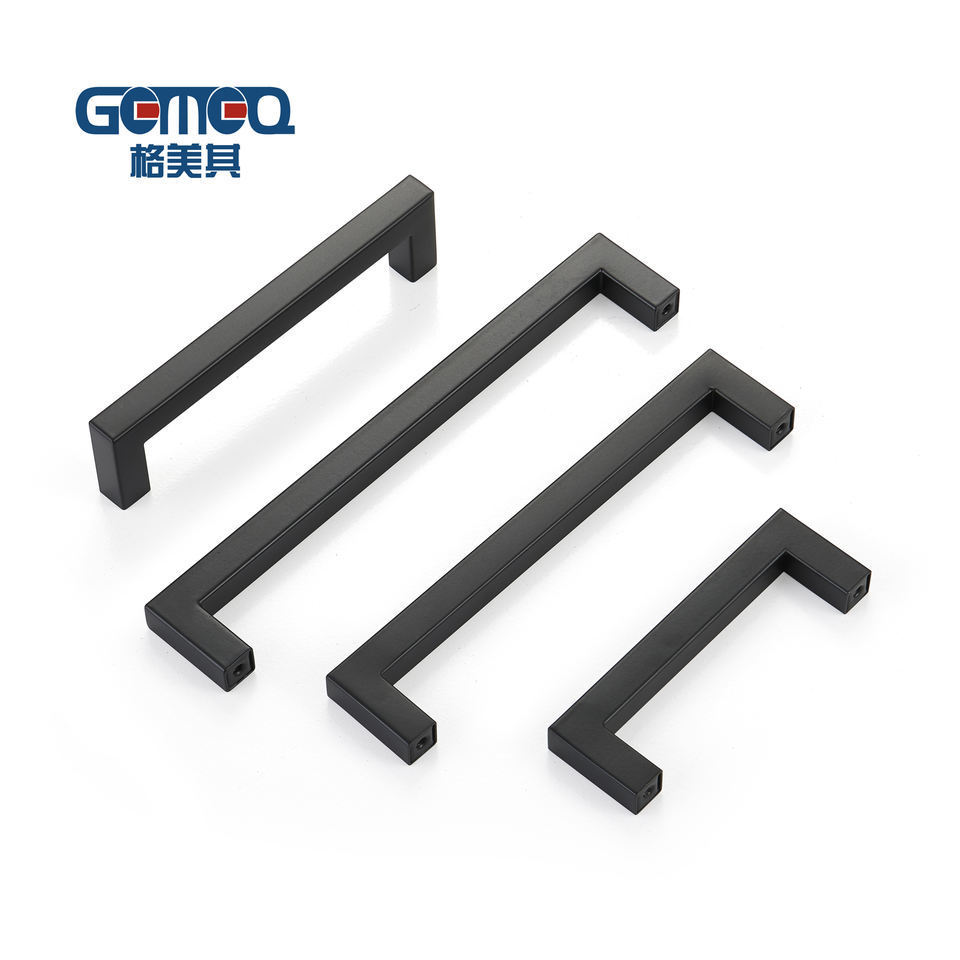 96mm 128mm 160mm 192mm Long Black Gold Cabinet Pulls Furniture Wardrobe Decoration Kitchen Handles