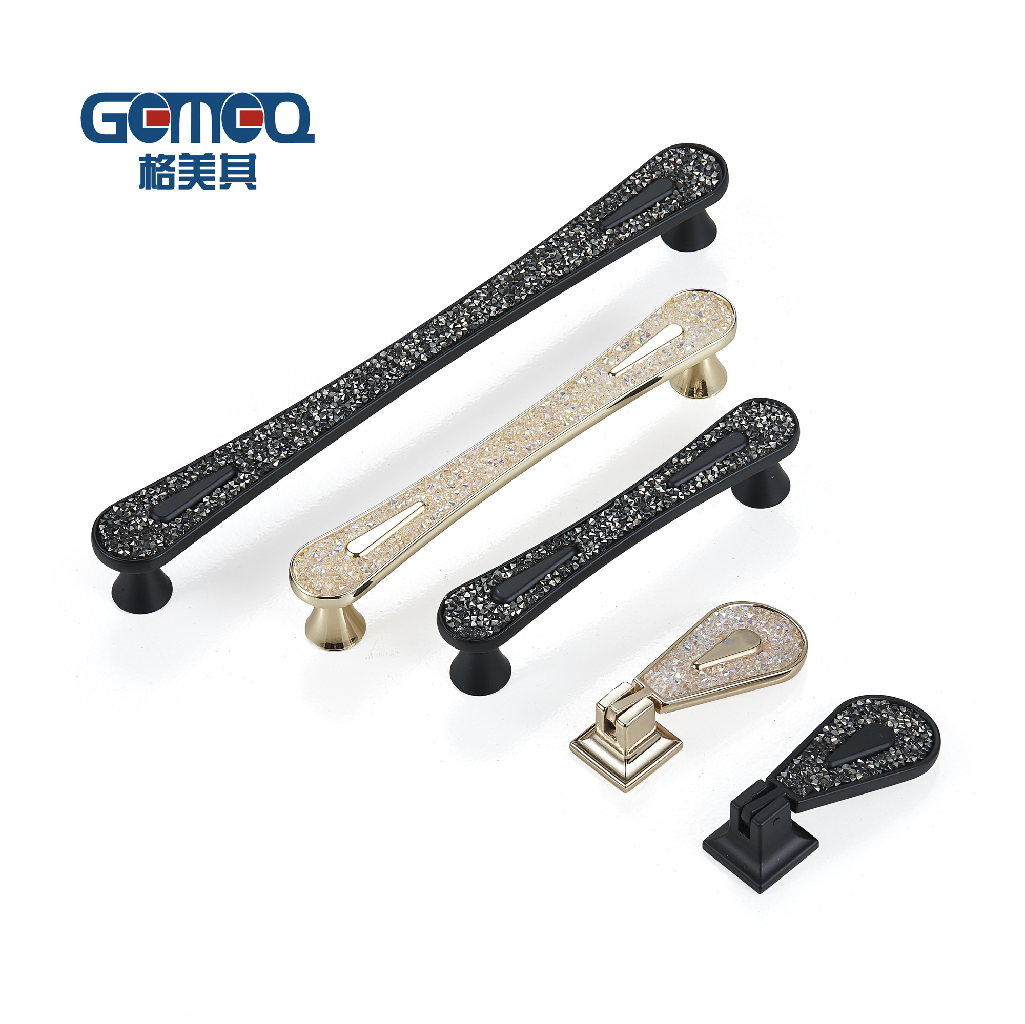 Wholesale Furniture Door Drawer Kitchen Door Handles Zinc Home Black And White Cabinet Pull Drawer Handle For Aluminum Door