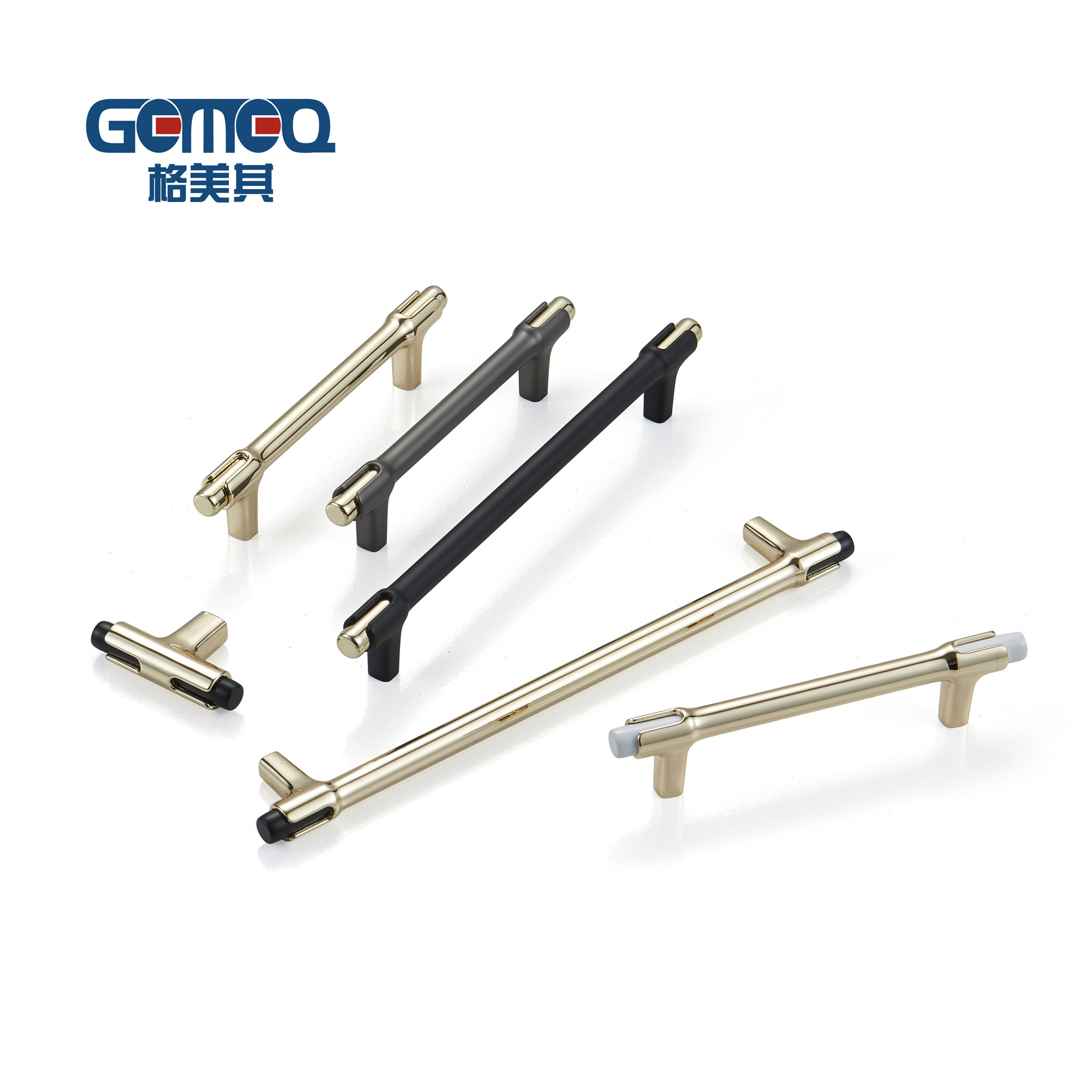 Wholesale Luxury Drawer Cabinet Pull Handles Zinc Alloy Black Gold Cabinet Handle