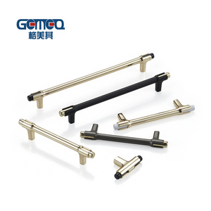 Wholesale Luxury Drawer Cabinet Pull Handles Zinc Alloy Black Gold Cabinet Handle