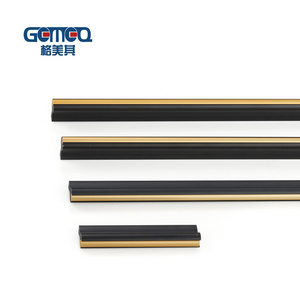 2023New Fashion Aluminium Small Drawer Handle Black And Gold Cabinet Handles For Kitchen Cabinets Pull