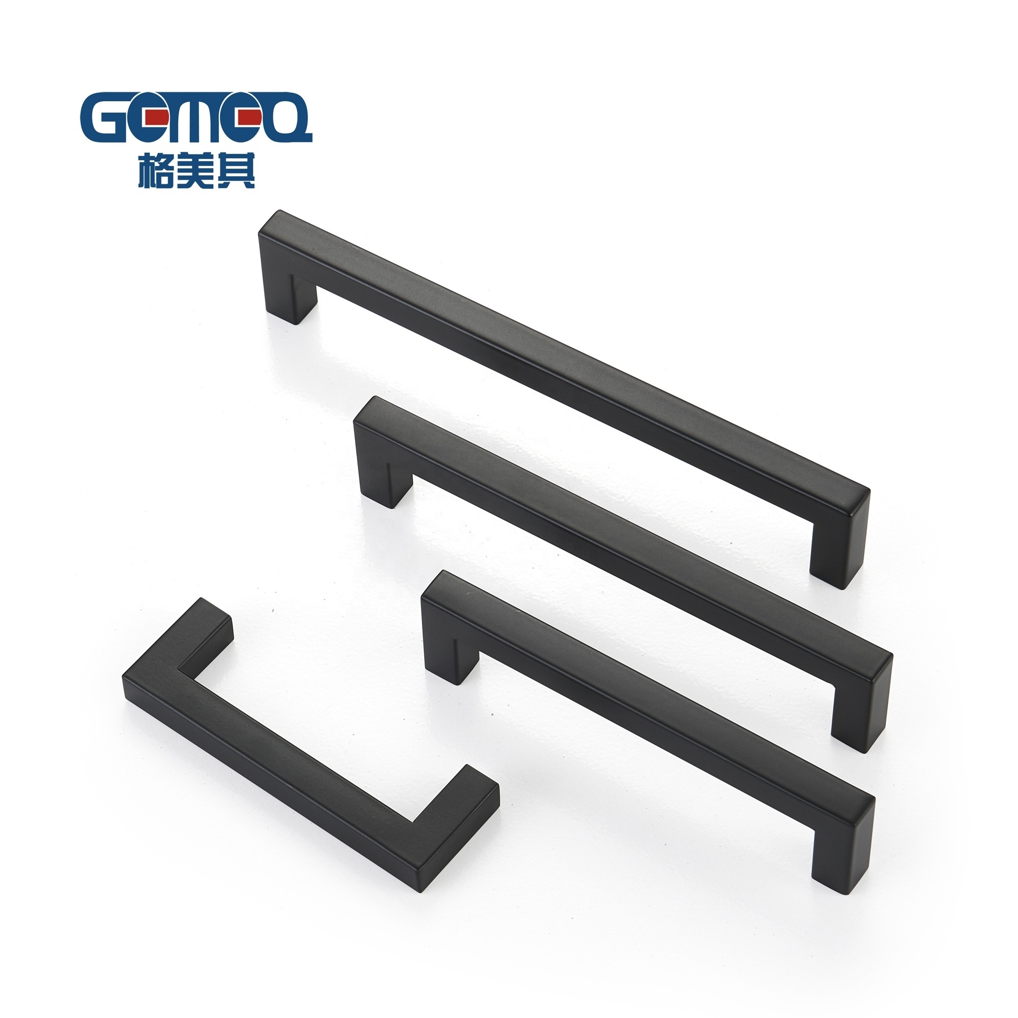 Cabinet Door Drawer Square Pull Black Matt Kitchen Handle Pull Furniture Hardware