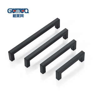 Cabinet Door Drawer Square Pull Black Matt Kitchen Handle Pull Furniture Hardware