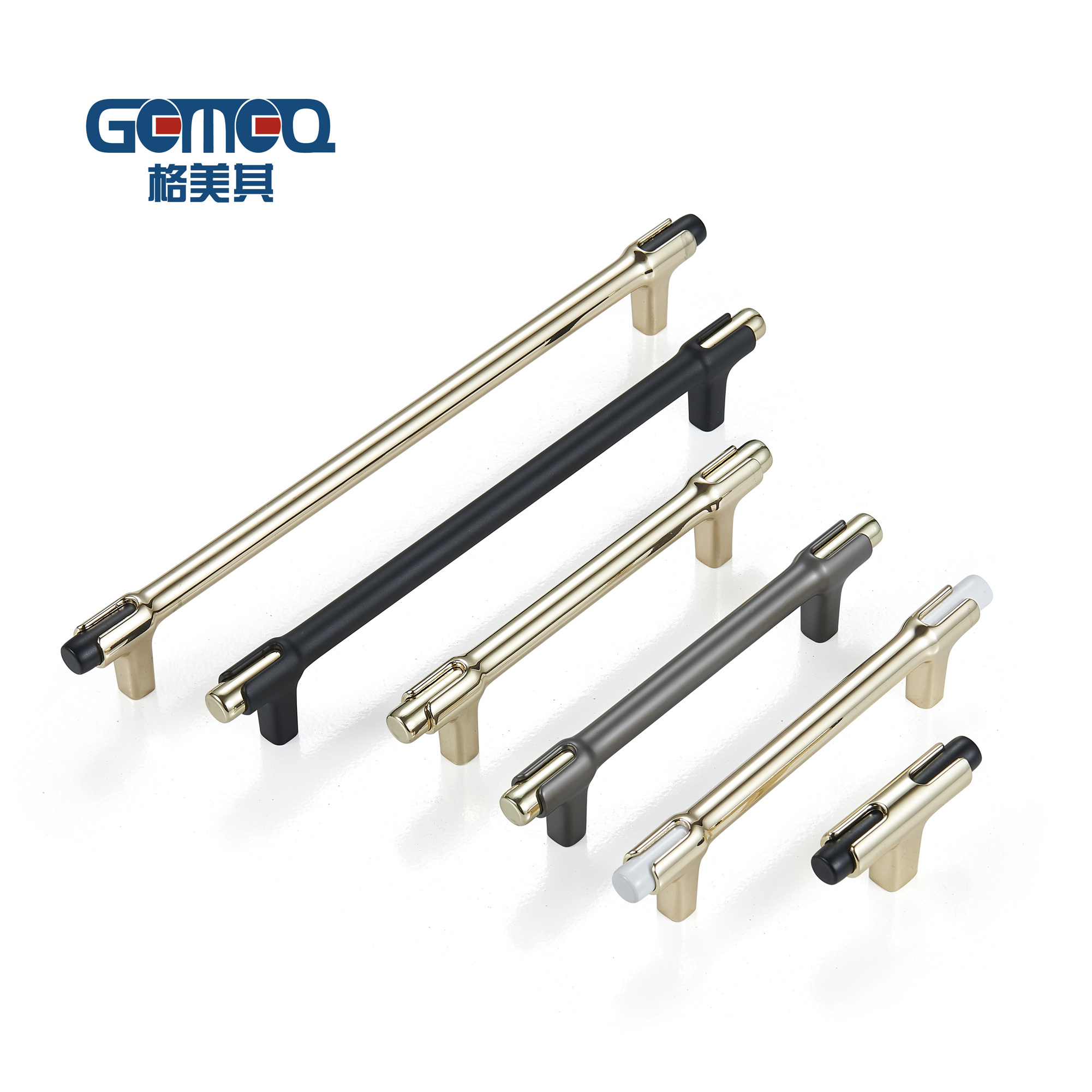 Wholesale Luxury Drawer Cabinet Pull Handles Zinc Alloy Black Gold Cabinet Handle