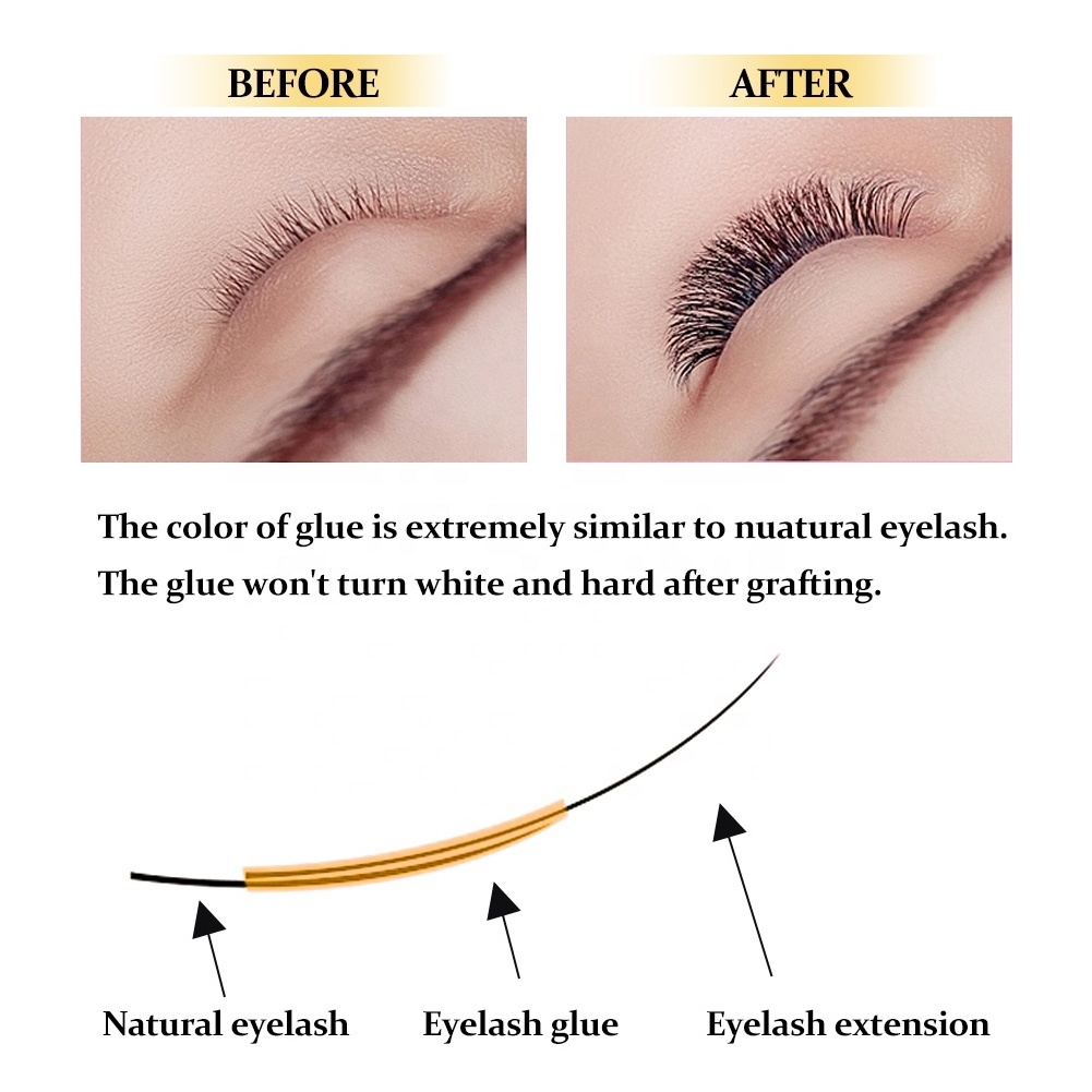 New Product Fast drying Custom Eyelash Packaging Lash Glue Long Lasting 6-8 Weeks Uv Eyelash Glue Fast Drying Uv Glue Lashes