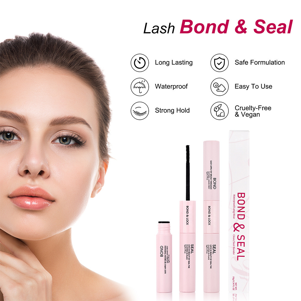 Private Label Cluster Lashes Glue Bond Seal Strong Hold Long Lasting Waterproof Clump-Resistant DIY Lash Extension Glue