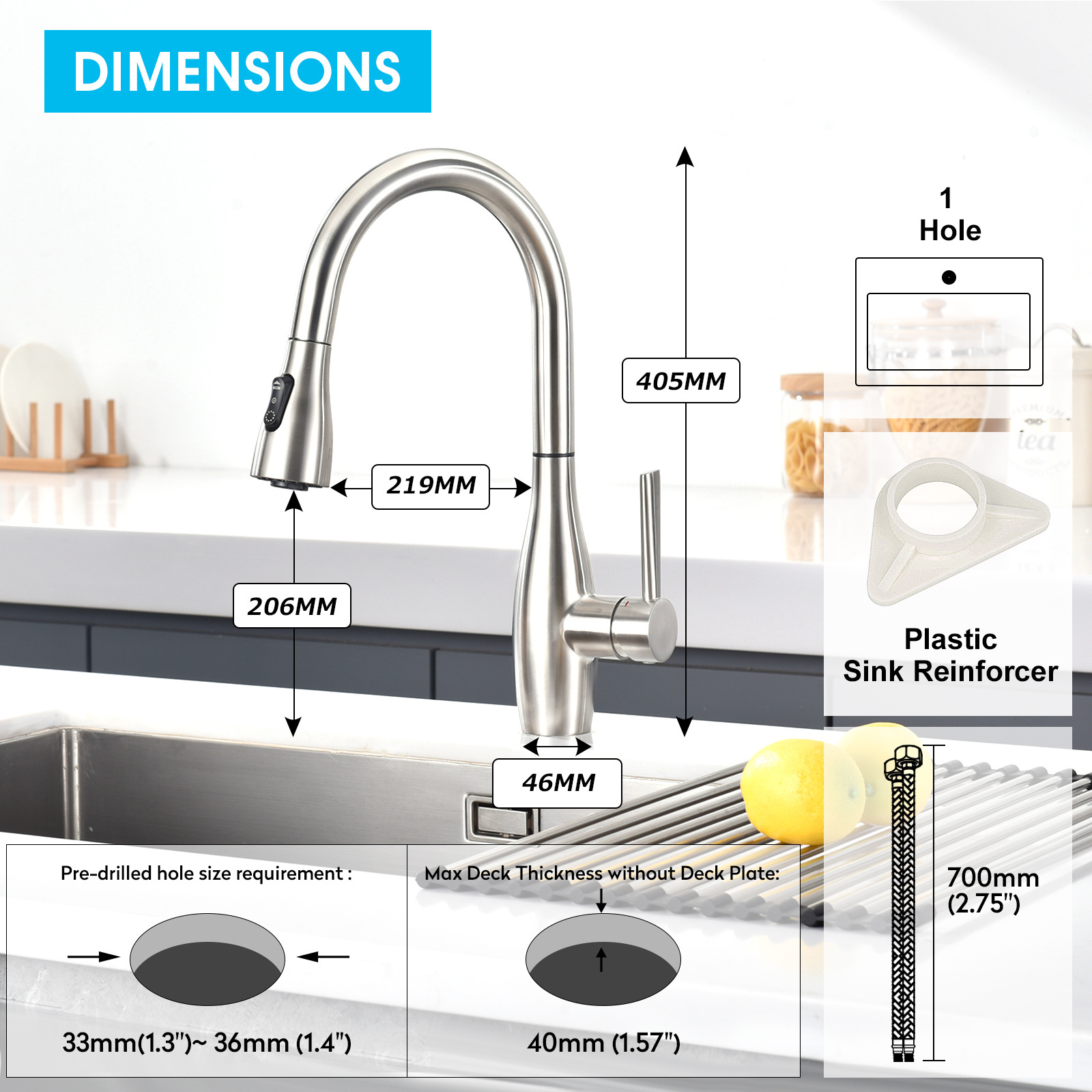 Kitchen Faucet with Pull Down Sprayer Commercial Spring Kitchen Sink Faucet Pull Out Sprayer