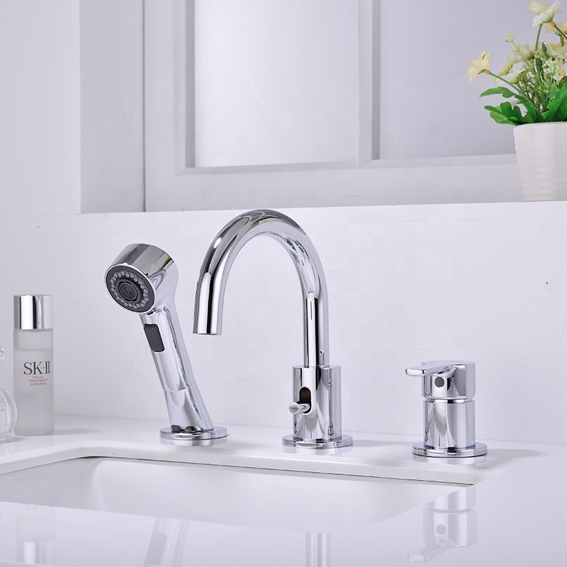 Bathroom Water Mixer Flexible Hand Hold Bathroom Pull Out Basin Shower Faucet