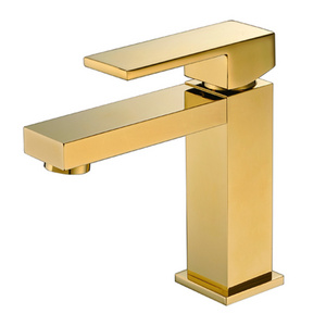 Waterfall wash basin faucet golden hand water taps gold faucet