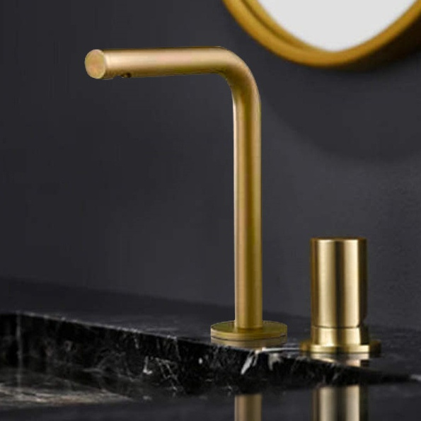 Popular  Brass Polished Square Gold Bathroom  Faucet