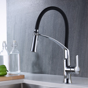 Single handle single hold Pull Out Kitchen Water Tap black faucet kitchen