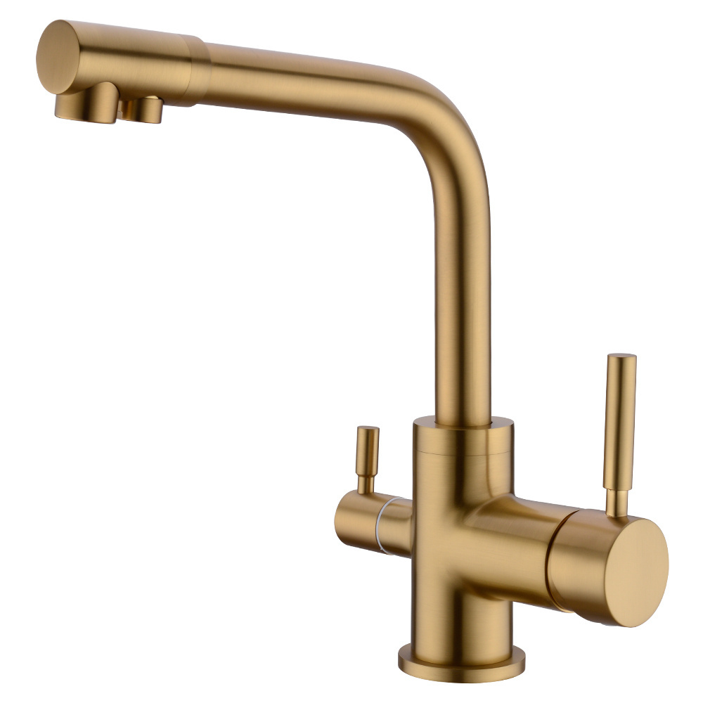 Brass Best Sale Factory Lowest Price 3 Way Gold Kitchen Faucet