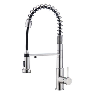 304 stainless steel drinking water 3 way kitchen faucet with pull down spray head