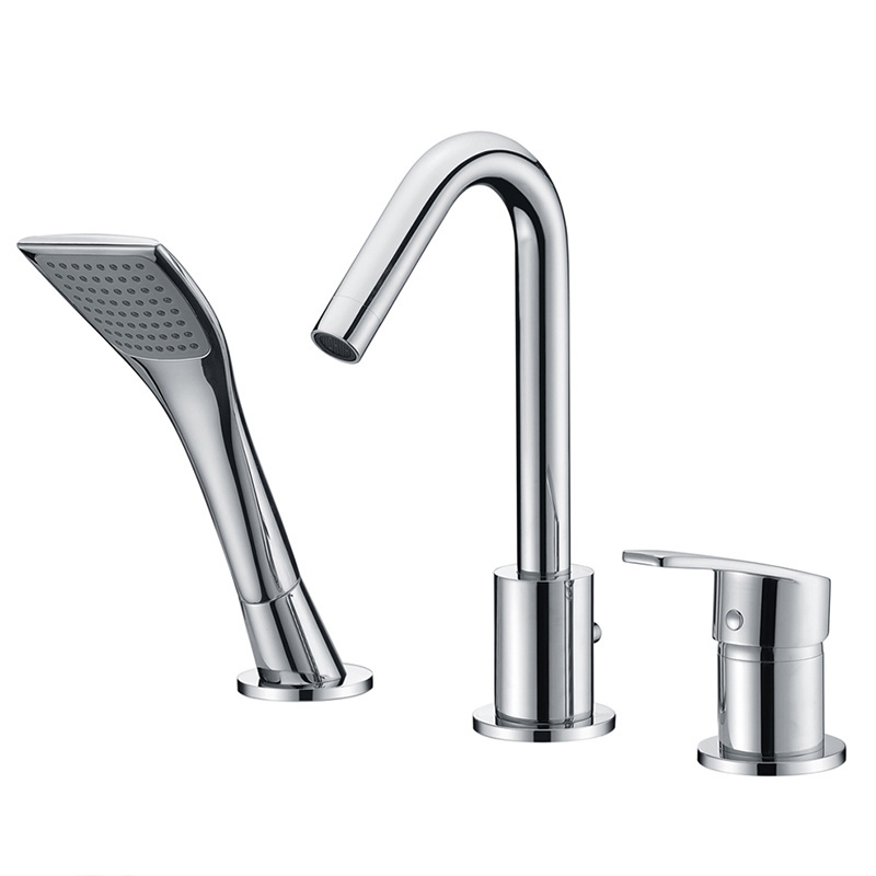 3 hole spa faucet for bathtub with hand shower set bathroom faucet