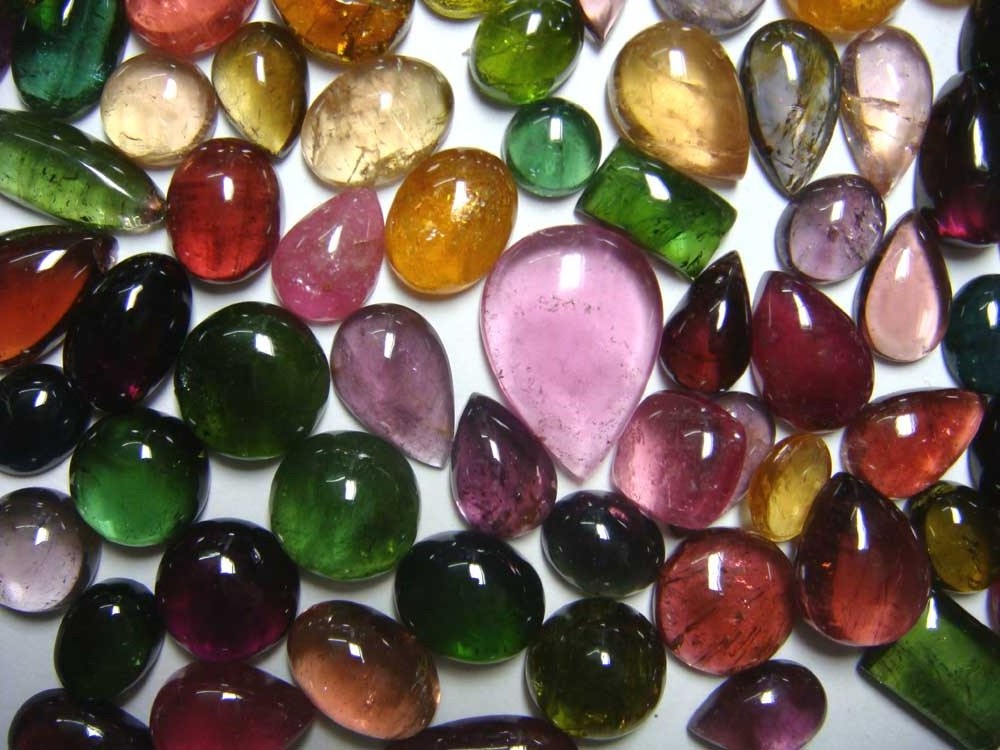 Hot Selling Tourmaline Multi Color Natural Free Size Cabochon Pear Oval Cushion Shape Certified Loose Gemstone Multi Tourmaline